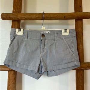 AE Blue & White Striped Shorts